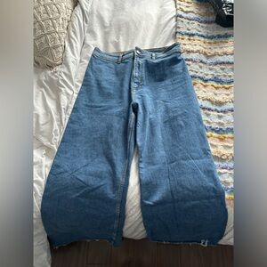 Marine high waisted wide leg Zara jeans